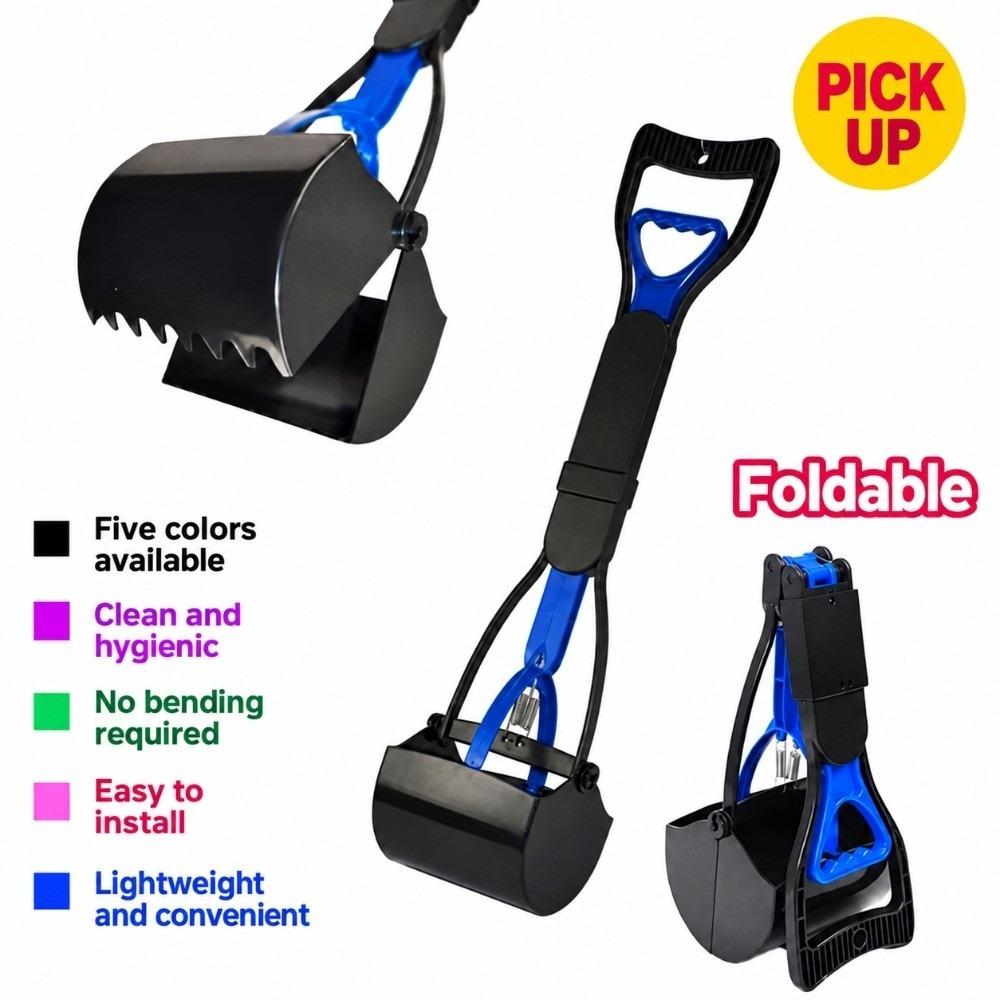 Easy Cleaning Dog Poop Scooper Foldable Long Handle Poop Scoop Shovel Pet Outdoor Cleaning