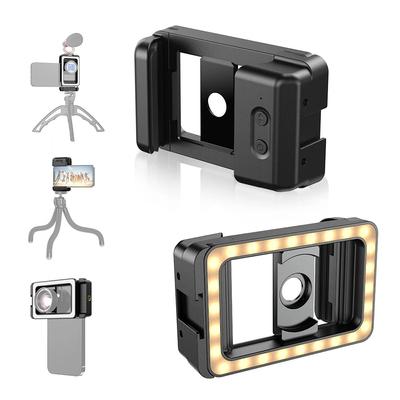 Univerzální spona na telefon APEXEL FL23 se závitem 17 mm + 37 mm LED výplňový držák pro studené boty a 1/4 palce