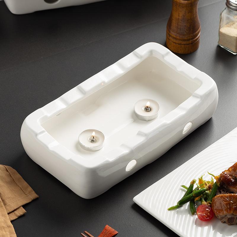 Candle Heating And Insulation Tableware Beijing Roast Duck Plate Restaurant Restaurant Slice Skin Duck Plate Chinese Hotel Tableware Artistic Concepti