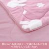 Nishikawa Miffy Half Blanket, 140x100cm, Washable, Silhouette, Face & Star Print, Sleep Time, Dick Bruna, DB3662, Pink, FE73503030