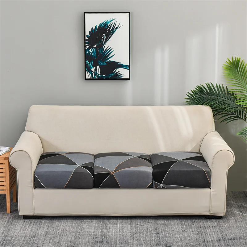 Elastic Sofa Seat Cushion Cover For Living Room Stretch Floral Printed Armchair Couch Cover Corner L-Shape Removable Anti-Dust