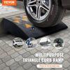 Rubber Curb Ramp 2 Pack, 6" Rise Height Heavy-Duty 33069 Lbs/15 T Capacity Threshold Ramps, Driveway Ramps with Stable Grid Structure for Cars,