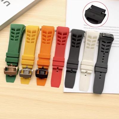 Soft Rubber Strap For Richard Mille RM53/055/011/050 Men's Waterproof and Sweat Proof Silicone Bracelet 25mm Watch Accessories