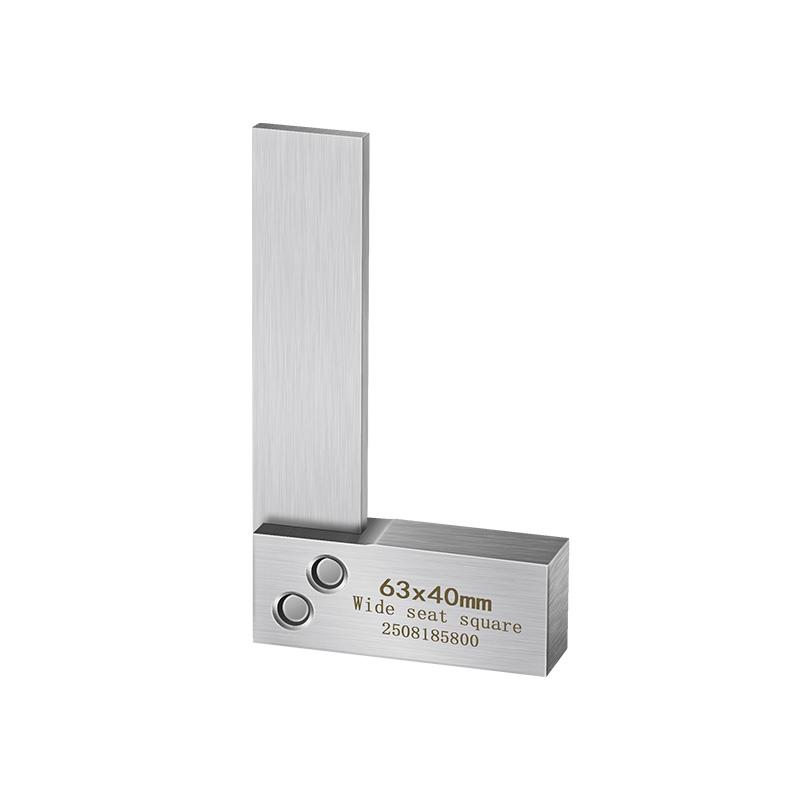 

Square 90-degree square L-shaped ruler With ground seat Precision hardened steel angle ruler 63x10 80x50 100x60 125x80mm 63x40mm