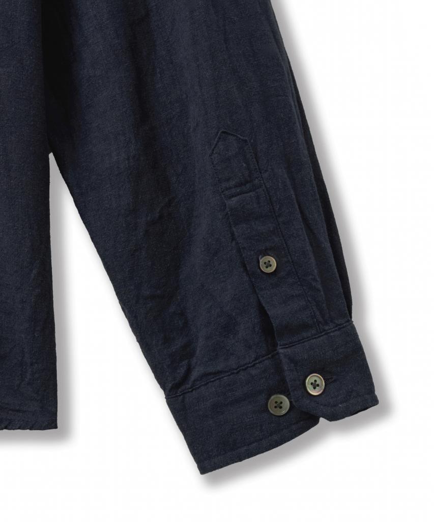 ASP Tencel Linen Wide Shirt - Navy