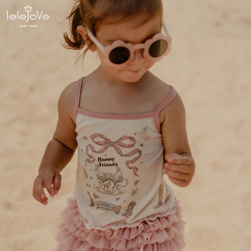 LELE JOVE Girls Cute Animal Print Summer Camisole Vest 120