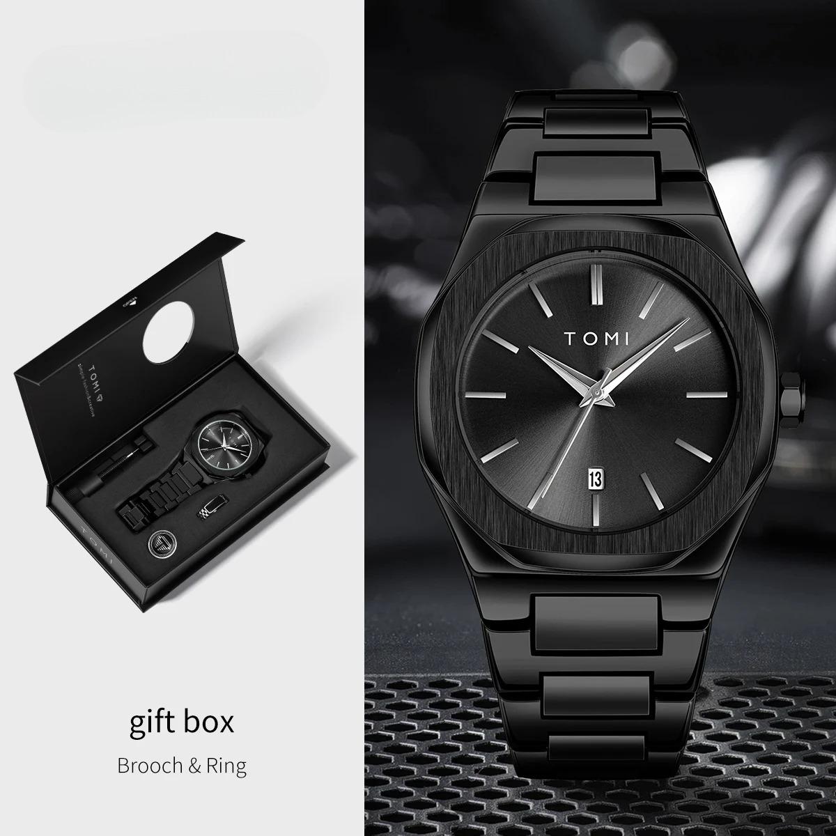 

Men s Quartz Watch New Fashion Box Set Cufflinks Ring Fashion Set Box Watch as a Gift for Men s Gift Box