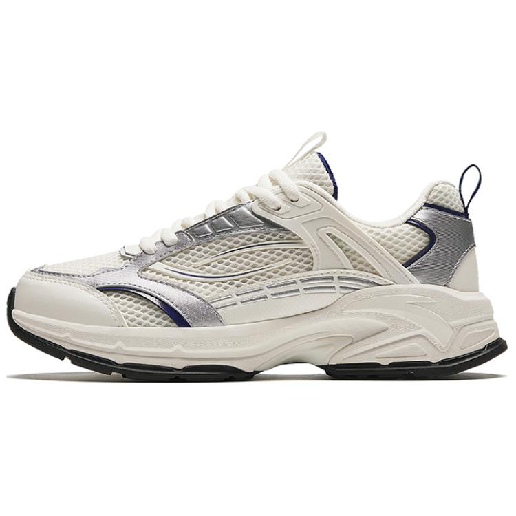 ANTA Qian Xi Women Retro Casual Dad Shoes Off White Silver Blue 922428813-1 38.5