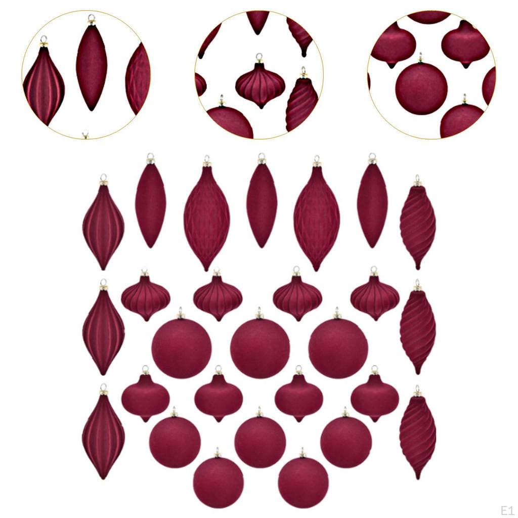 27 Pieces Christmas Ball Ornaments Decorations Tree Hanging Balls Baubles for