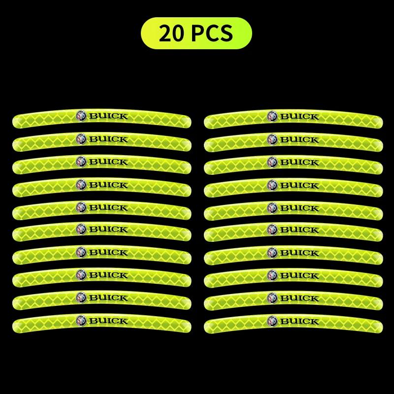 Car Bike Motorcycle Wheel Hub Reflective Stickers For Buick Regal LaCrosse Encore enclave royaum Park Avenue Envista GL8 GL6