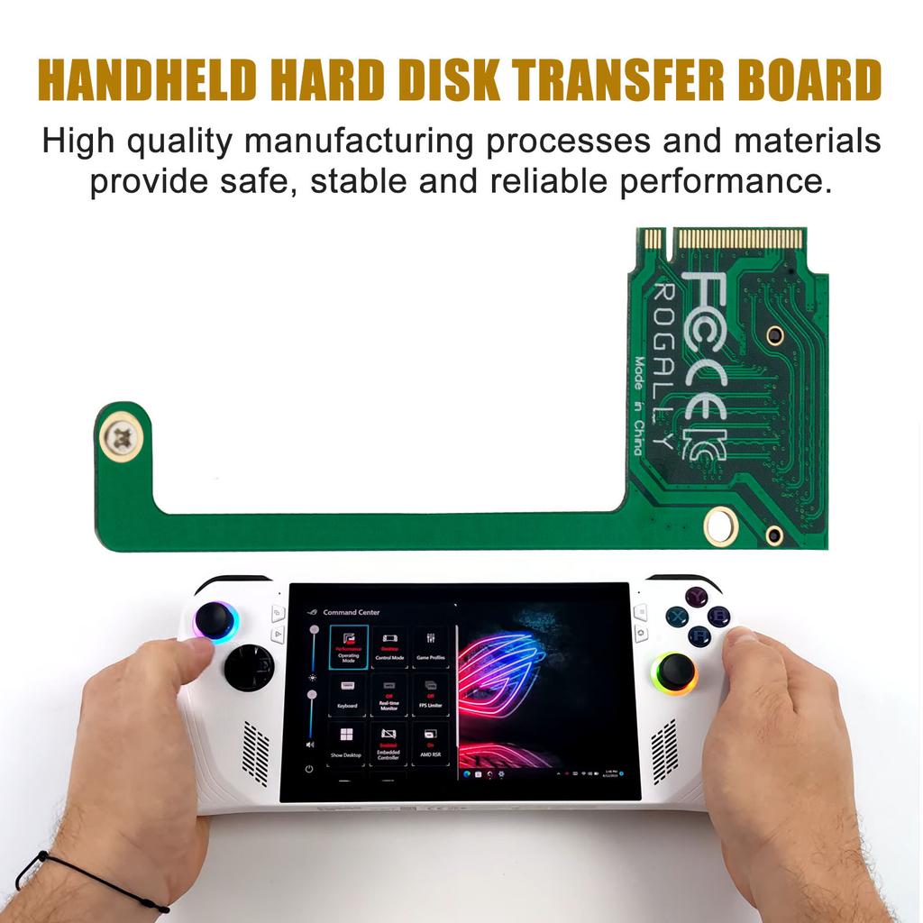 for Asus Rog Ally Hand Game Player Extend Card 2230 to 2280 NVMe M.2 MKey 5PIN Adapter 90 Degree PCIe 4.0 M.2 Converter Board