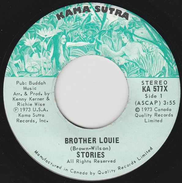 7inch Record STORIES - Brother Louie KA577X Kama Sutra 1973 Canada Rock Used