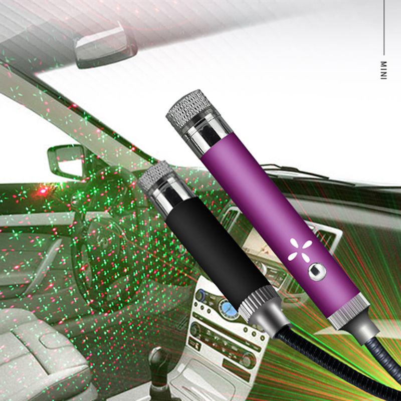 Car Ambience Panoramic Starry Sky Projection Purple Roof Light Starry Sky LED Glow Interiors for Car Home Party