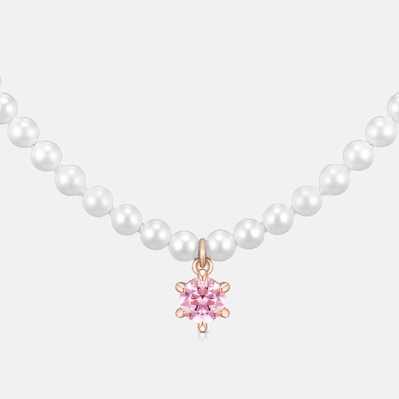 METROCITY JEWELRY René Perla Sterling Silver Rose Halsband A243SN9101RPP