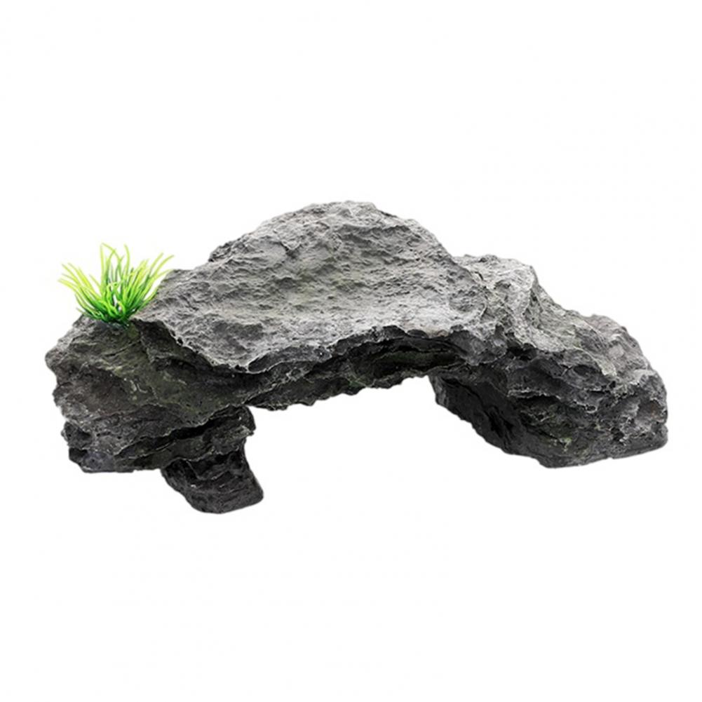 Lightweight Fish Tank Cave Turtle Basking Platform Artificial Rock Dock Baby Tortoise Climbing Ramp for Terrarium for Shrimp
