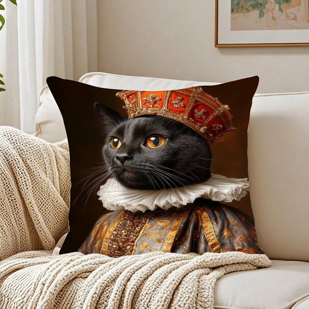 Cute Cat Printing Decorative Pillow Case Pattern Printed Pillowcase For Living Room Sofa Cushion Cover & Bedroom Decor