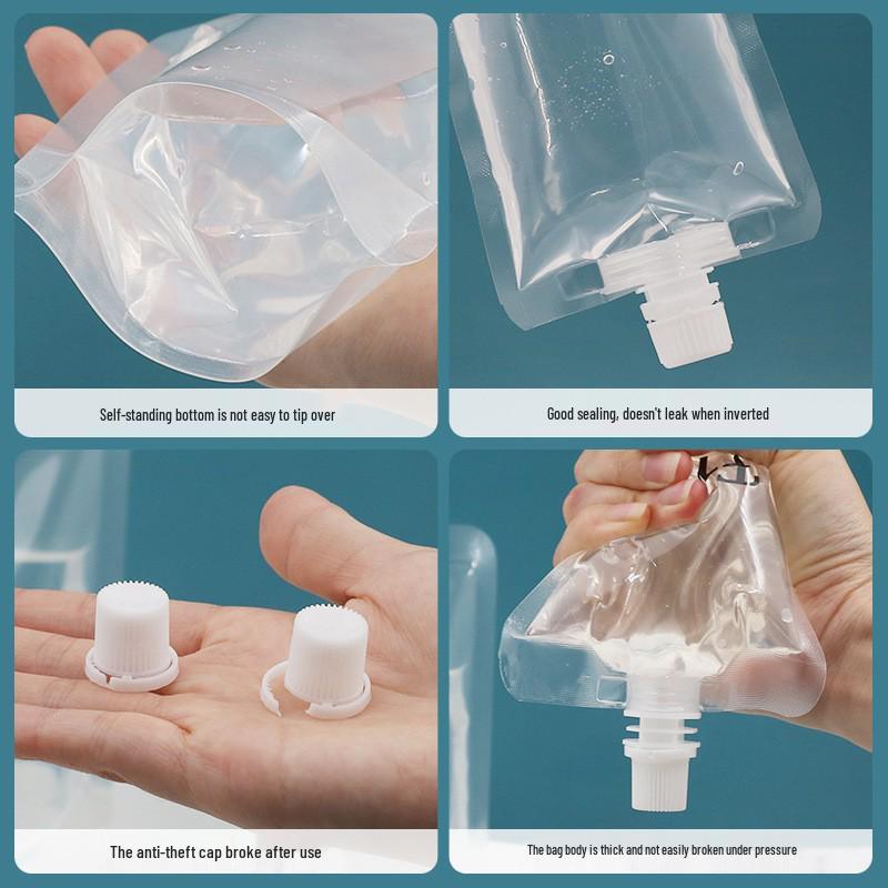 Transparent Pipspåse för Juice, Sojamjölk och Flytande Förpackning - Bärbar Vattenpåse för Takeaway