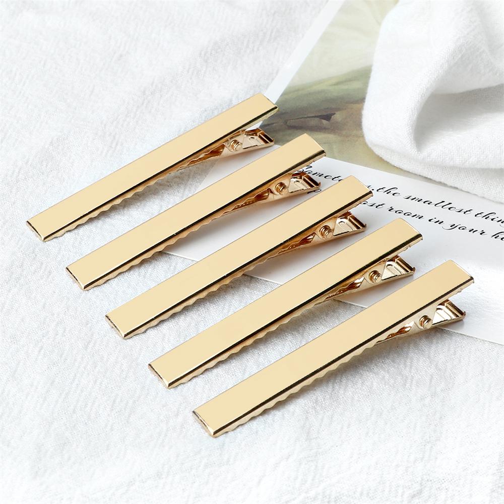 30/50pcs Pinces Alligator en Métal pour Cheveux Couleur Or Basique Pince à Cheveux pour Bijoux DIY Épingles à Cheveux pour Femmes Outils Accessoires de Coiffure