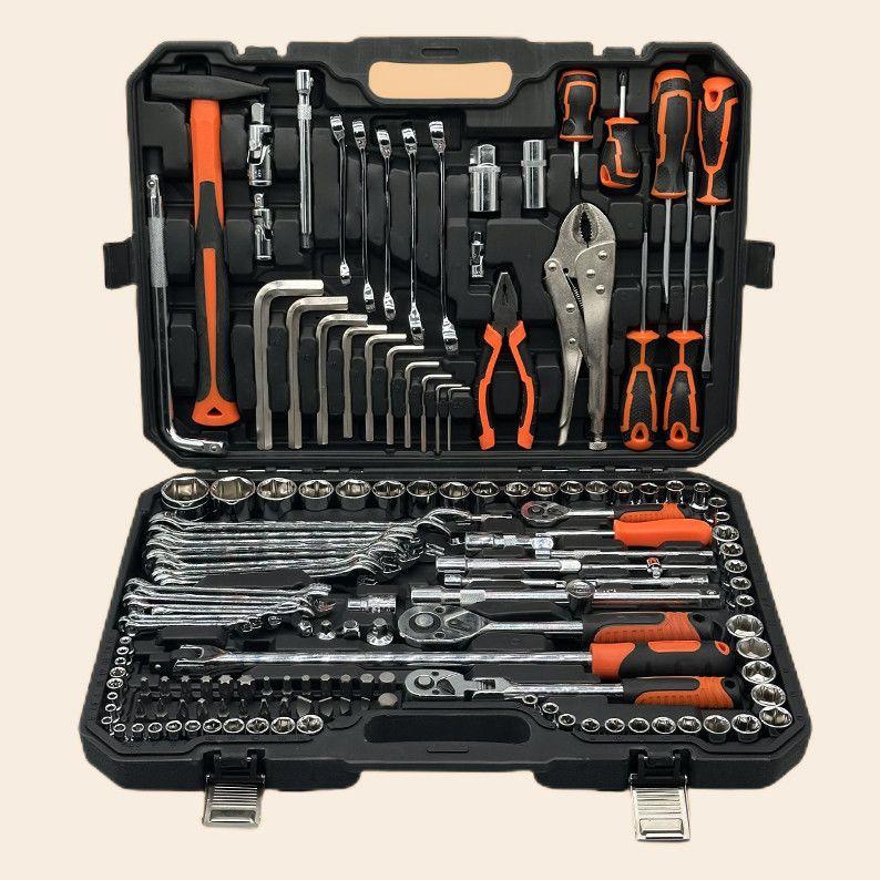 Multifunctional Auto & Motorcycle Repair Tool Set with Ratchet Socket Wrench