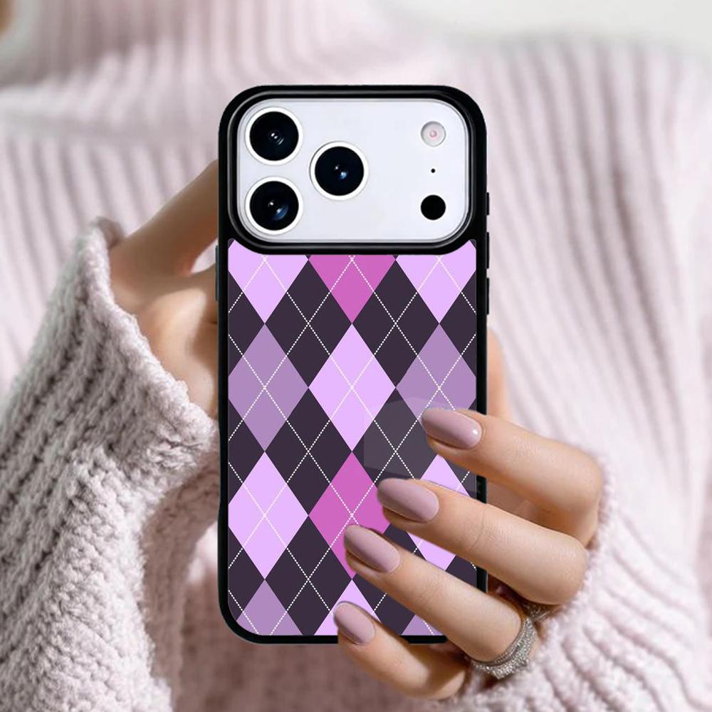 Argyle Pattern Phone Case For Apple iPhone 17 Air 16E 15 14 Plus 13 12 11 Pro Max Mini Funda Cover