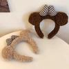 Women Bow Bear Ear Plush Hair Band Cartoon Headband Female Sweet Cute Girls Hairband Hair Accessories