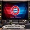 Wall Hanging Tapestry Custom NameBayern Munich Pattern Personalized Printed Fabric Wall Decor