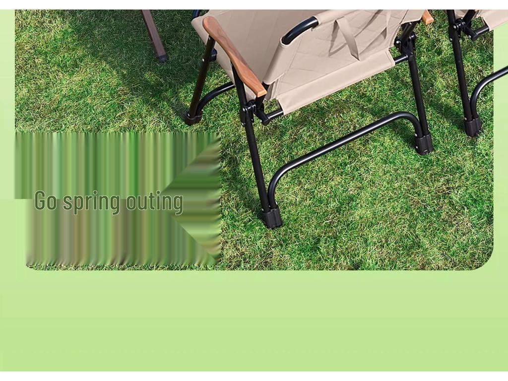 Padded Outdoor Folding Double Camping Chair for BBQ, Fishing, and Picnics