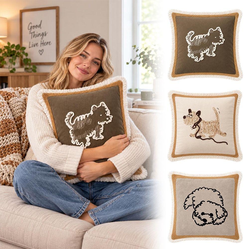 Nordic Style Animal Pillow Cover Washable Sofa Cushion Pillow For Bedroom