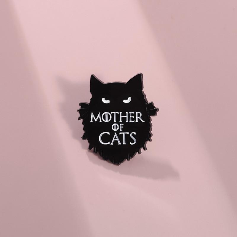 Charming Cartoon Black Cat Metal Enamel Pin For Unisex Fashion And Accessories