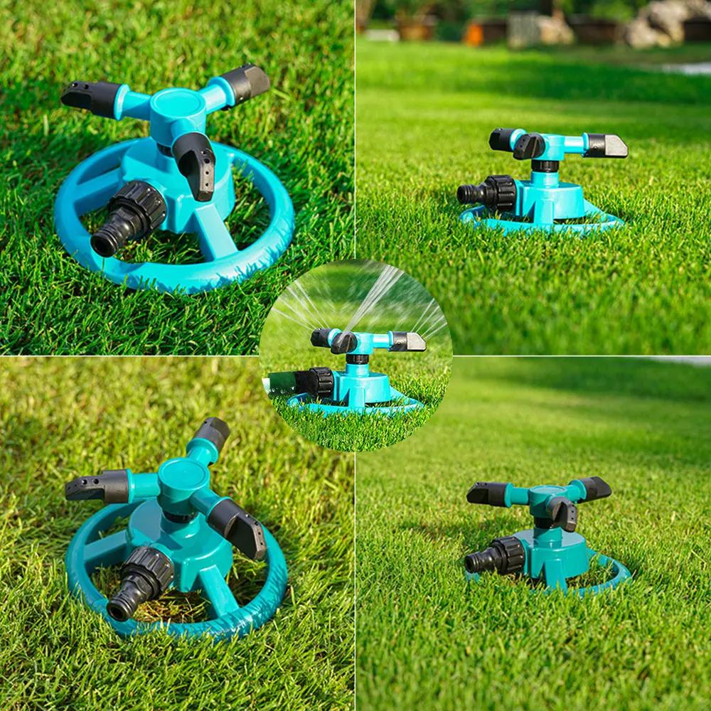 360 Degree Automatic Rotating Garden Lawn Water Sprinklers System Large Area Coverage Rotating Nozzle Garden Irrigation Supplies