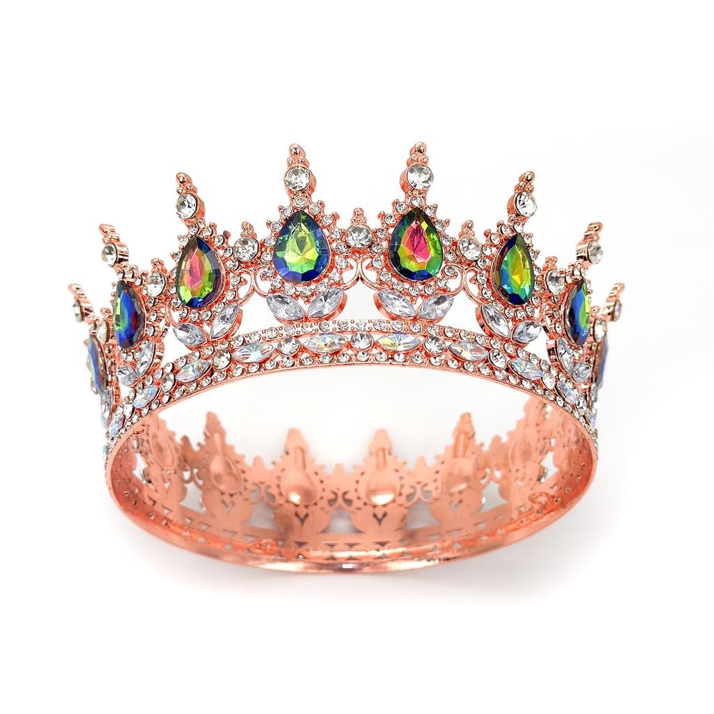 New Crown Bride's Headwear Dress Wedding Princess  Luxurious and Shiny Baroque Crown Decorative Ornament  Crown