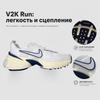 Nike V2K Run White Midnight Navy Women Sneakers Light-Silver-Grey Photon-Grey Peak-White FD0736-102