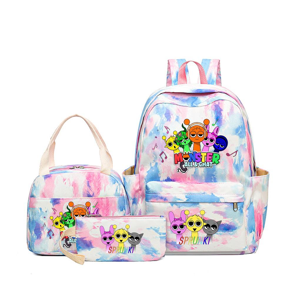 Rhythm Box Student School Bag Children's Backpack Backpack Three-piece Set