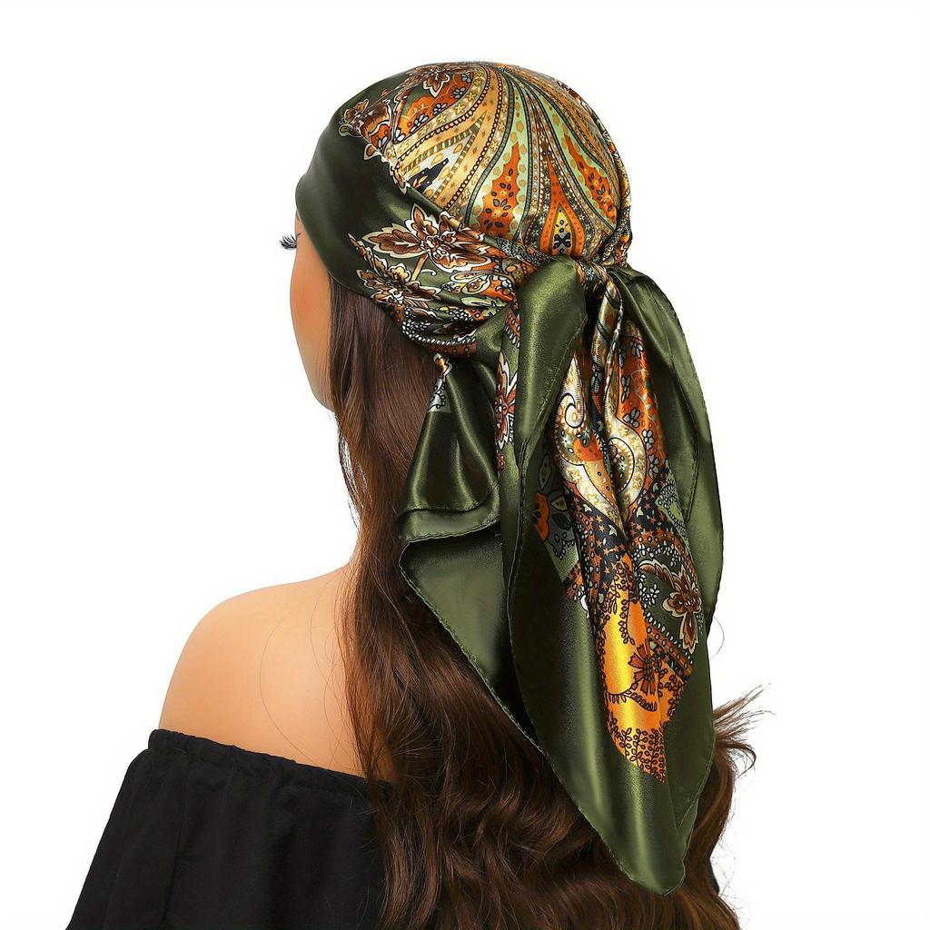 European Luxury Headscarf Classic Hijab And American Womens Trendy Versatile Scarf Soft Neckerchief Hair Scarves For Ladies