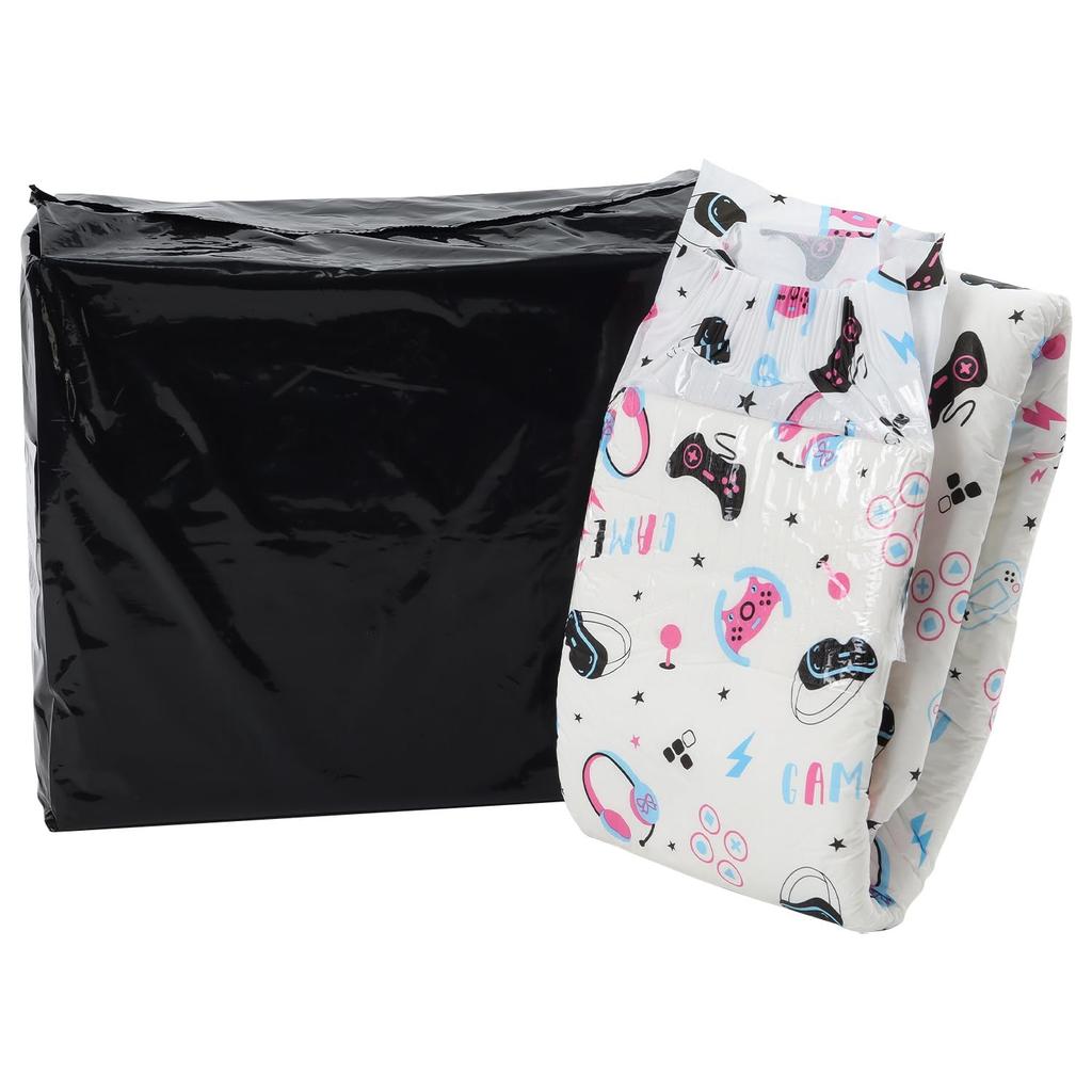 CutiePlusU Sada pro dospělé pleny Unisex Inkontinenční kalhotky s maximální noční savostí Game Heaven (10 kusů), Štítky, - (Velký, 95-120cm)