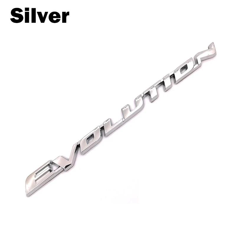 

OTOKIT 1pcs EVOLUTION 3D ABS Car Rear Bumper Trunk Letter Emblem Sticker Badge Decal Car Styling for Mitsubishi Lancer EVO срібний