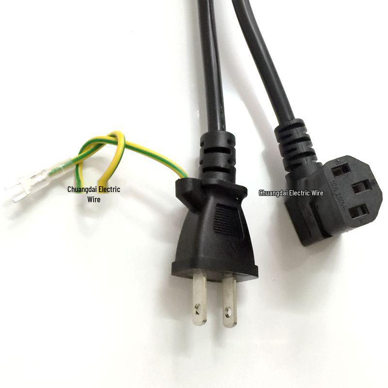 PSE Japanese Standard Power Cord with Japanese AC Plug, HVCTF 3-Core, 0.75/1.25/2.0 sq mm