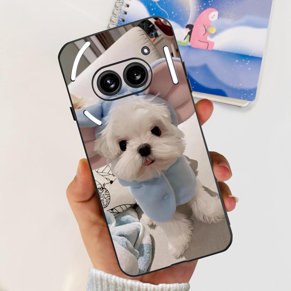 

For Nothing Phone (2a) Cute Cartoon Soft TPU Back Case Cover For Nothing Phone2a 2a Plus Black Silicone Cases Nothing Phone (2a)