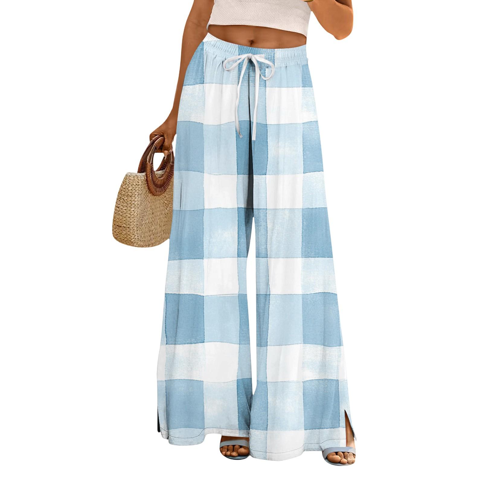 

Женские брюки с принтом и широкими штанинами, с карманами, с высокой талией, на кулиске, свободные, повседневные XL