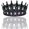Baroque Round Crown Headwear  European Style Bride's Wedding Dress Birthday and Coming of Age Gift Round Alloy Crown Hair Accessory