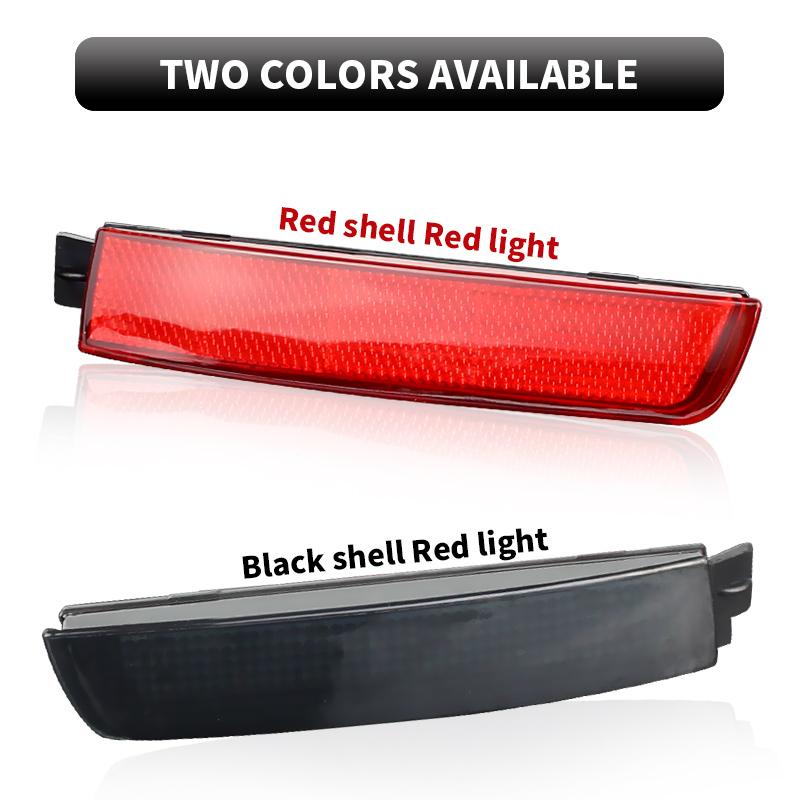 2pcs LED Car Exterior Rear Bumper Reflector Light For Nissan Sentra Juke Murano Quest 265655C000 265605C000 Brake Stop Light