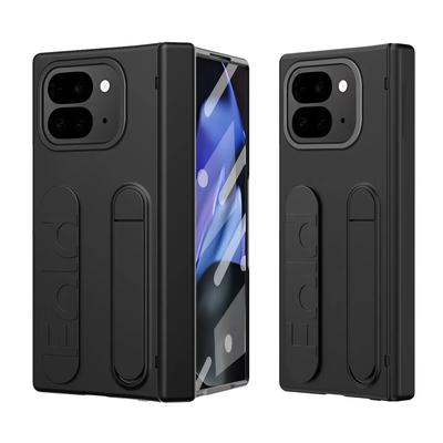 Anti-Drop Ultra Thin Hinge Phone Case for Google Pixel 10 9 Pro Fold with Strap Hand Holder Kickstand Hard Back Protection Cover