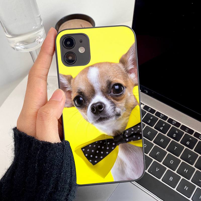 Cute Pet Chihuahua Dog Phone Case for iphone 13 8 7 6S Plus X 5S SE 2020 XR 11 12 mini pro XS MAX