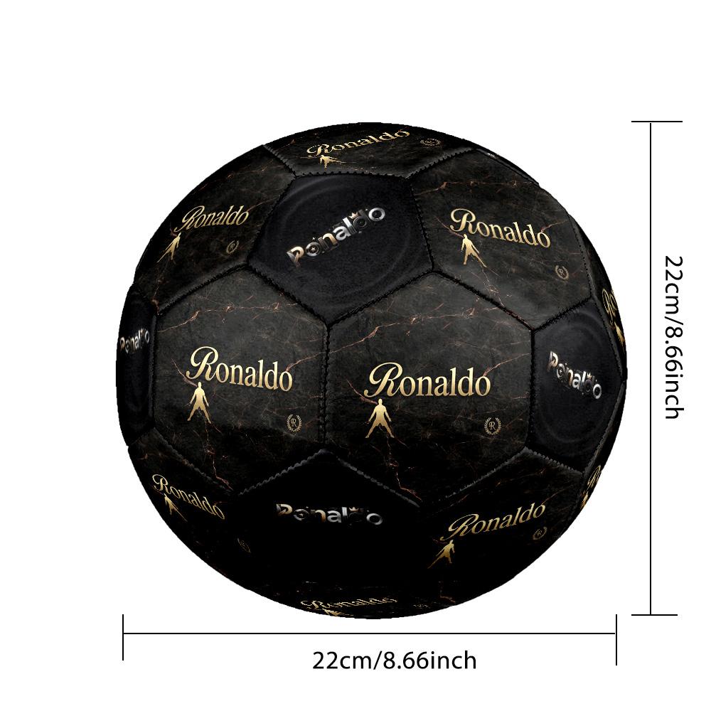 Ronaldo's Legacy Sports Size 5 Soccer Football Machine-Stitched Indoor/Outdoor Training and Matches Ideal for Soccer Enthusiasts