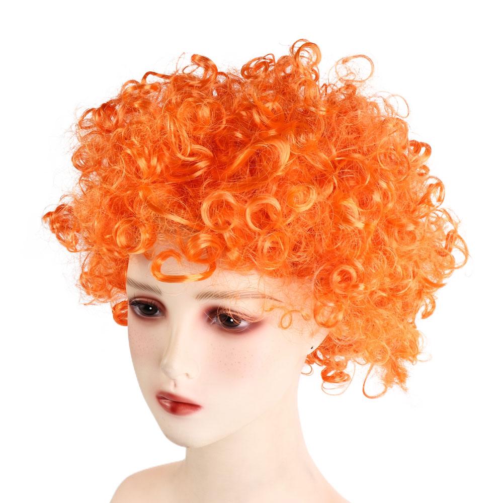 Football Fans Wigs Afro Curly Wigs Adult Kids Synthetic Wigs Funny Wig Costume Party Cosplay Hairs