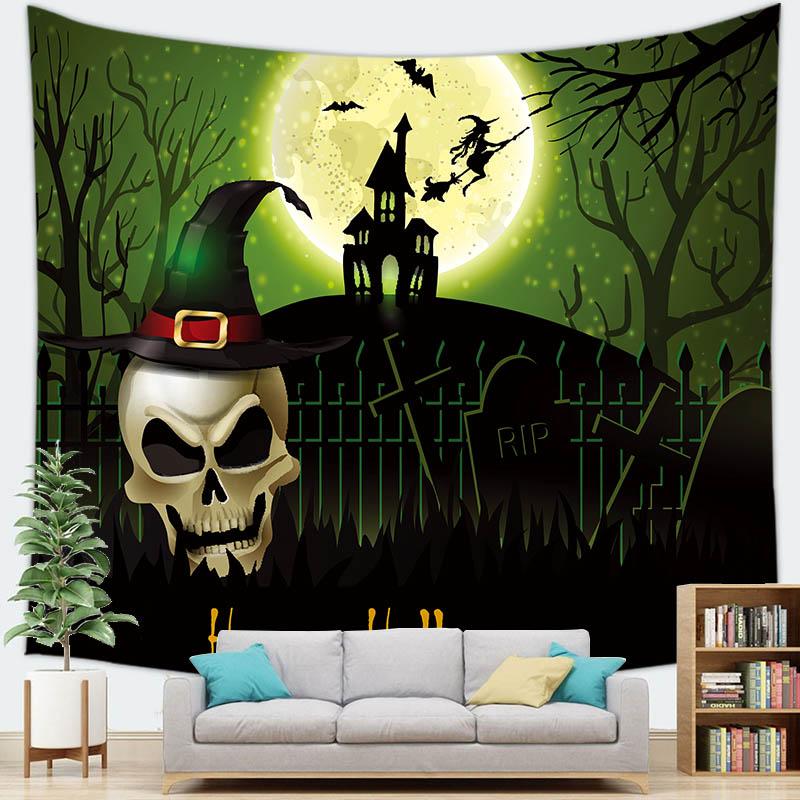 Домашний декор Счастливый Хэллоуин Гобелен Настенный декоративный гобелен с изображением — фото 11