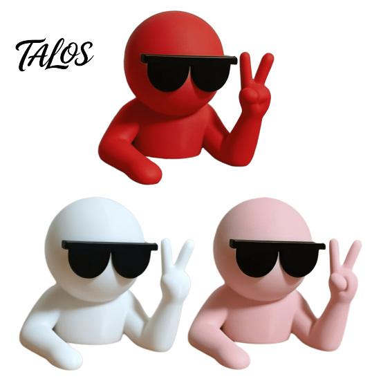 Cute Desktop Ornament Villain Doorstop with Cool And V-sign Gesture, 3D Printed Funny Doorstop, Door Wedge Decorative Stopper for Bedroom Office