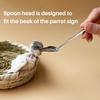 1pcs Stainless Stainless Feeder Bird Feeding spoon chick Feeding Spoon Pet Parrot Bird Cage Food Spoon Feeding Tools Supplies