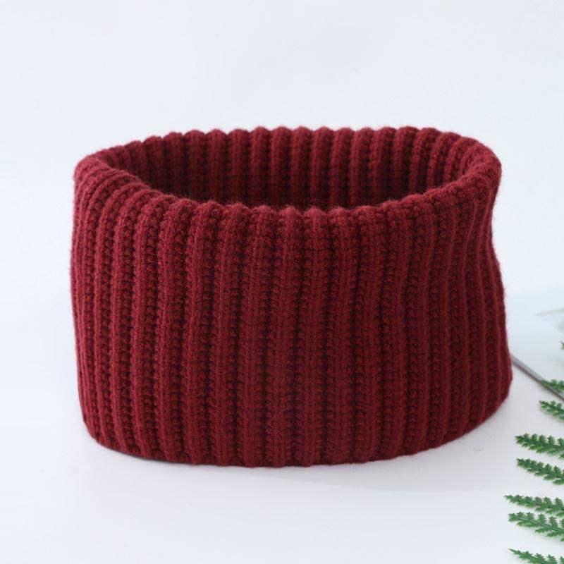 Unisex Cashmere Wool Neck Warmer: Thickened, Solid Color Knit, Warm and Protective for Autumn and Winter.