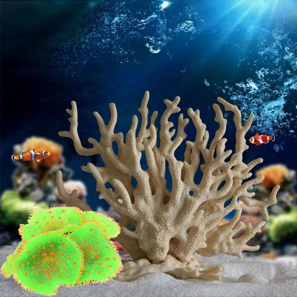 Lifelike for Fish Tank Decoration Soft Aquarium Ornament Artificial Coral Simulated Reef Coral Reef